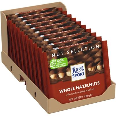 Ritter Sport Chocolat au lait noisettes - Format carré - Publicité Ritter Sport Chocolat au lait noisettes - Format carré - Publicité