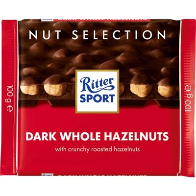 Ritter Sport Chocolat Noir aux Noisettes Entières - Chocolat - Publicité Ritter Sport Chocolat Noir aux Noisettes Entières - Chocolat - Publicité