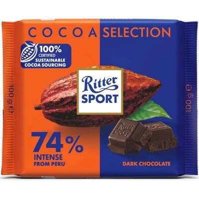 Ritter Sport - Peru 74% Cocoa - Cacao 74% - Peru - Chocolate - Publicité Ritter Sport - Peru 74% Cocoa - Cacao 74% - Peru - Chocolate - Publicité
