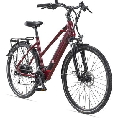 Telefunken XC940 E-Bike 24-Gang - Bordeauxrood - Trekking Telefunken XC940 E-Bike 24-Gang - Bordeauxrood - Trekking