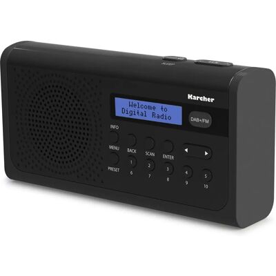 Karcher DAB 2405 Bärbar digitalradio - DAB+ FM Svart Karcher DAB 2405 Bärbar digitalradio - DAB+ FM Svart