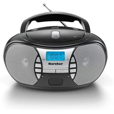 Karcher RR 5025 Przenośne radio CD - Radio, odtwarzacz CD, FM, AUX-In, Czarny Karcher RR 5025 Przenośne radio CD - Radio, odtwarzacz CD, FM, AUX-In, Czarny