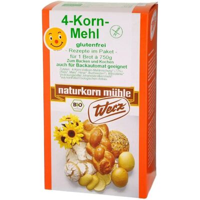 Mezcla de Harina Integral de 4 Cereales sin gluten - Mezcla de Harina Mezcla de Harina Integral de 4 Cereales sin gluten - Mezcla de Harina