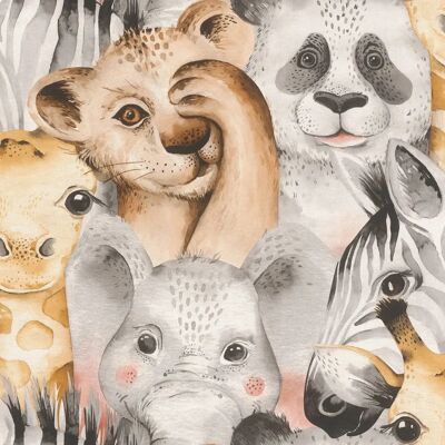Carta da parati animali della giungla multicolore Rasch - Rivestimento murale ragazzo Carta da parati animali della giungla multicolore Rasch - Rivestimento murale ragazzo