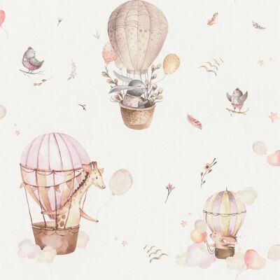 Papier Peint Rasch Rose Bébé - Animaux & Ballons pour Chambre Enfant - Publicité Papier Peint Rasch Rose Bébé - Animaux & Ballons pour Chambre Enfant - Publicité