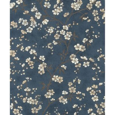 Papel Pintado Rasch Denzo II Florales Azul y Crema Papel Pintado Rasch Denzo II Florales Azul y Crema