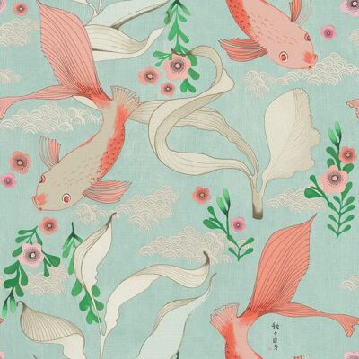 Rasch Blue Koi Wallpaper - Animals - 53cm Repeat - 0.53x10.05m Rasch Blue Koi Wallpaper - Animals - 53cm Repeat - 0.53x10.05m