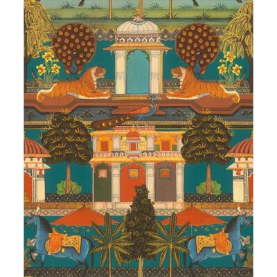 Rasch Indian Style Bunt Pattern Wallpaper Rasch Indian Style Bunt Pattern Wallpaper