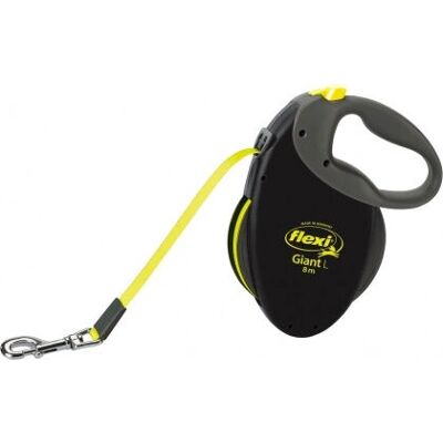 Flexi Giant Neon Dog Lead - 8m - Black/neon - for dogs up to 50kg - Retractable Leash Flexi Giant Neon Dog Lead - 8m - Black/neon - for dogs up to 50kg - Retractable Leash