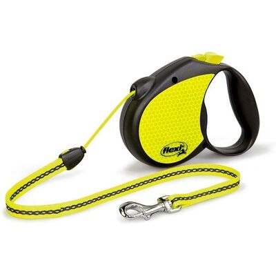 Flexi Neon Gul Hundeline - 5m, Opptil 20kg - Reflekterende Flexi Neon Gul Hundeline - 5m, Opptil 20kg - Reflekterende