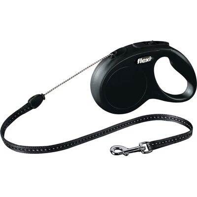 Flexi Nová Classic 5 m Černé vodítko pro psy Flexi Nová Classic 5 m Černé vodítko pro psy