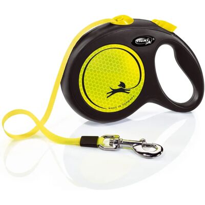 Flexi Neon Reflect Dog Leash - 5m Retractable Lead for Medium & Large Dogs Flexi Neon Reflect Dog Leash - 5m Retractable Lead for Medium & Large Dogs