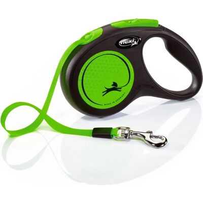 Guinzaglio per cani Flexi Neon - 5m Verde Piccolo Guinzaglio per cani Flexi Neon - 5m Verde Piccolo