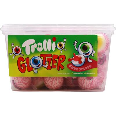 Mieszanka owocowych żelek z kwaśnymi oczkami Trolli - Halloween cukierki Mieszanka owocowych żelek z kwaśnymi oczkami Trolli - Halloween cukierki