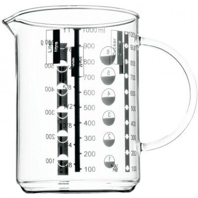 WMF Glas-Messbecher 1L - Hitzeresistentes, Klare Skalierung WMF Glas-Messbecher 1L - Hitzeresistentes, Klare Skalierung