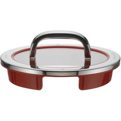 WMF Tapa de olla 16cm - Acero inoxidable, Rojo - Tapa de olla WMF Tapa de olla 16cm - Acero inoxidable, Rojo - Tapa de olla