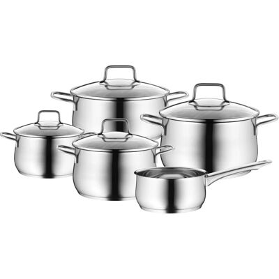 WMF Rostfritt Stål Kokkset - Kompatibelt med induktion - 4+1 Grytor & Pannor WMF Rostfritt Stål Kokkset - Kompatibelt med induktion - 4+1 Grytor & Pannor
