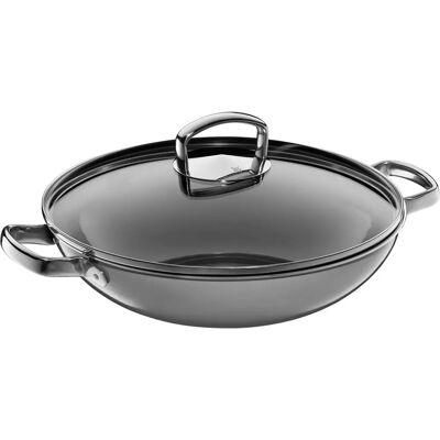 WMF - Fusiontec Mineral Wok 32 cm - Platina - 32 cm - Wok WMF - Fusiontec Mineral Wok 32 cm - Platina - 32 cm - Wok