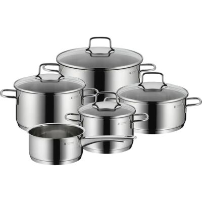 WMF Astoria Pfannenset - 9-teilig - Edelstahl Kochtopf-Set WMF Astoria Pfannenset - 9-teilig - Edelstahl Kochtopf-Set