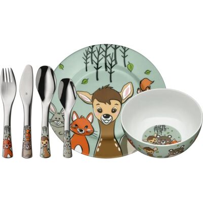 WMF Cubiertos y Platos Infantiles Forest Friends - 6 piezas WMF Cubiertos y Platos Infantiles Forest Friends - 6 piezas