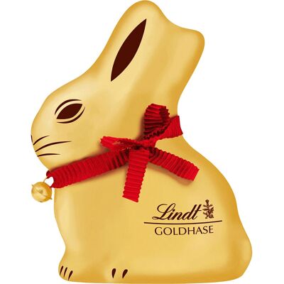 Lapin en chocolat au lait Lindt Or - Cadeau de Pâques - Publicité Lapin en chocolat au lait Lindt Or - Cadeau de Pâques - Publicité