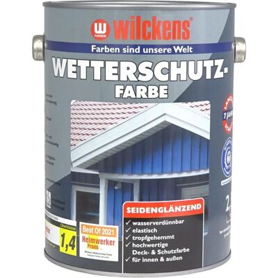 Wilckens Wetterschutzfarbe - Blau - 2,5L - Außenfarbe Wilckens Wetterschutzfarbe - Blau - 2,5L - Außenfarbe