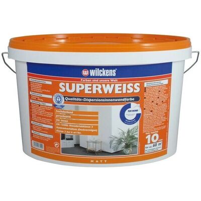 Wilckens Super White Wand- und Deckenfarbe - Hochdeckend, Geruchsarm, 10L Wilckens Super White Wand- und Deckenfarbe - Hochdeckend, Geruchsarm, 10L