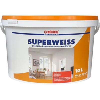 Wilckens Super White Wand- und Deckenfarbe - Hochdeckend, Geruchsarm, 10L Wilckens Super White Wand- und Deckenfarbe - Hochdeckend, Geruchsarm, 10L