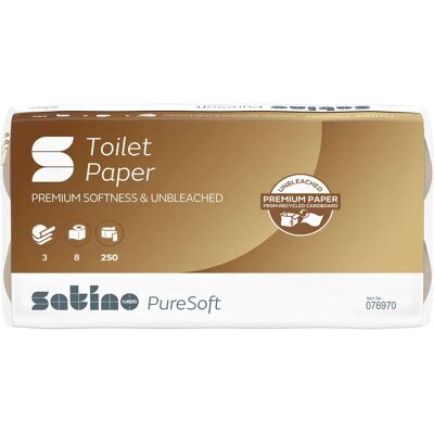 Wepa PureSoft Recycling-Toilettenpapier - 3-lagig, 64 Rollen Wepa PureSoft Recycling-Toilettenpapier - 3-lagig, 64 Rollen