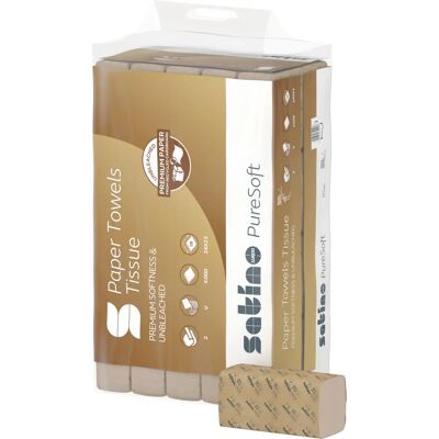 Satino by WEPA Papierhandtuch - 2lagig V-Falz Beige Satino by WEPA Papierhandtuch - 2lagig V-Falz Beige