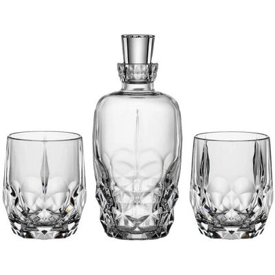 BOHEMIA CRISTAL Whisky-Set - Deluxe, Kristallglas & Flasche BOHEMIA CRISTAL Whisky-Set - Deluxe, Kristallglas & Flasche