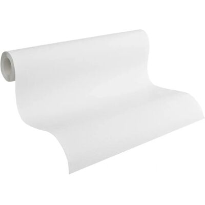A.S. CREATION Carta da Parati Bianca - Vinile, Textura, 0,53x10.05m - Carta da Parati A.S. CREATION Carta da Parati Bianca - Vinile, Textura, 0,53x10.05m - Carta da Parati