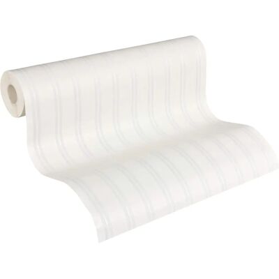 A.S. Creation Meistervlies 243515 Papel de parede listrado branco - Papel de parede A.S. Creation Meistervlies 243515 Papel de parede listrado branco - Papel de parede