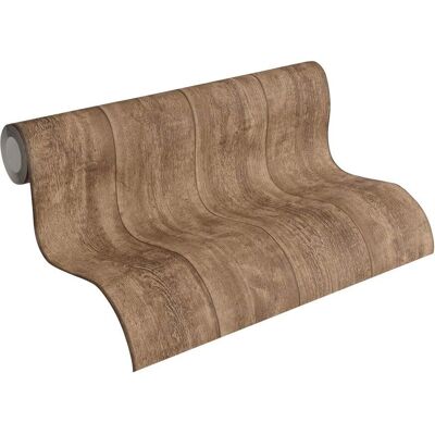 Living Walls Braun Holz & Stein Tapete - Tapete Living Walls Braun Holz & Stein Tapete - Tapete