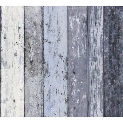 A.S. Creation Blau Vintage Holzoptik Tapete - Tapete A.S. Creation Blau Vintage Holzoptik Tapete - Tapete