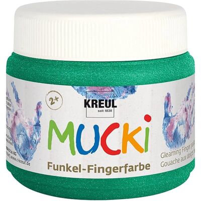 Mucki Grüner Fingerfarben - Wasserbasiert, Langlebig, Für Kinder Ab 2 Mucki Grüner Fingerfarben - Wasserbasiert, Langlebig, Für Kinder Ab 2