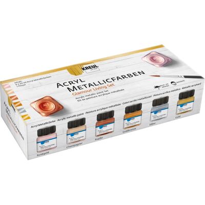 Kreul Acrylfarben-Set - Metallic - 6 x 20ml Kreul Acrylfarben-Set - Metallic - 6 x 20ml