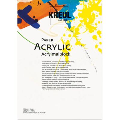 Bloc de papier pour artistes KREUL A3 10 feuilles - Papier d'art Bloc de papier pour artistes KREUL A3 10 feuilles - Papier d'art