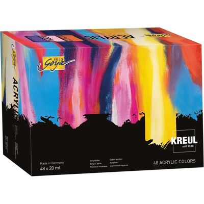 KREUL Goya Akrilfesték Készlet - Magas Pigmentáltság, 48x20ml KREUL Goya Akrilfesték Készlet - Magas Pigmentáltság, 48x20ml