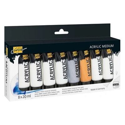 KREUL Hobbyfarben Medium-Set - 8x20ml Acrylmedien KREUL Hobbyfarben Medium-Set - 8x20ml Acrylmedien
