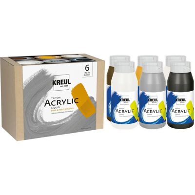 Set di liquidi acrilici KREUL Triton base e colori neutri Set di liquidi acrilici KREUL Triton base e colori neutri