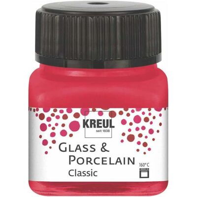 KREUL 16206 Wasserbasierte Farbe - Glas & Porzellan Classic, Rot 20ml KREUL 16206 Wasserbasierte Farbe - Glas & Porzellan Classic, Rot 20ml