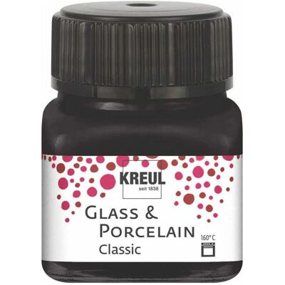 Kreul 16234 - Noir verre & porcelaine 20ml - Peinture - Publicité Kreul 16234 - Noir verre & porcelaine 20ml - Peinture - Publicité