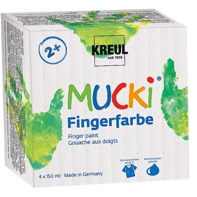 KREUL Fingerfarben-Set - Leuchtende, Waschbare 4er-Set KREUL Fingerfarben-Set - Leuchtende, Waschbare 4er-Set