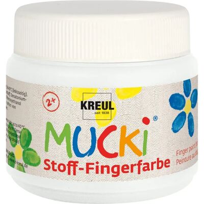 Dipinto di Dedo su Tessuto KREUL Mucki Bianco - Prodotto Artistico Dipinto di Dedo su Tessuto KREUL Mucki Bianco - Prodotto Artistico