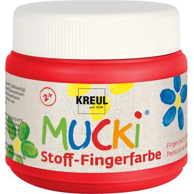 Peinture pour Doigts Rouge Mucki KREUL pour Tissu - Fournitures d'Art Peinture pour Doigts Rouge Mucki KREUL pour Tissu - Fournitures d'Art