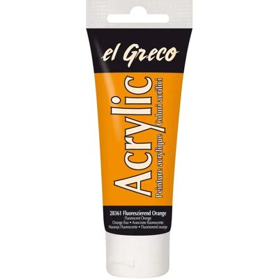 Kreul El Greco Acrylfarbe - Fluoreszierendes Orange - Acrylfarbe Kreul El Greco Acrylfarbe - Fluoreszierendes Orange - Acrylfarbe