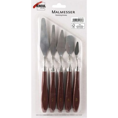 KREUL Bois 5 pcs - Kit de spatules de peinture - Publicité KREUL Bois 5 pcs - Kit de spatules de peinture - Publicité