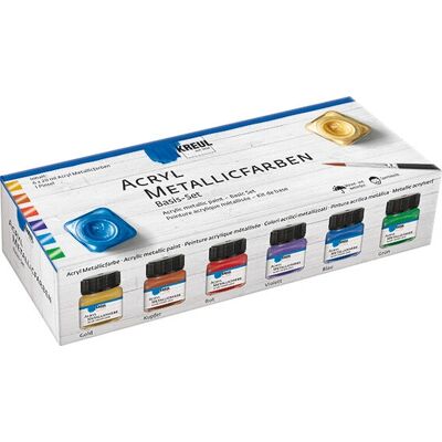 KREUL Acryl Metallicfarben - Kreativ-Set, 6x20ml, Assorti KREUL Acryl Metallicfarben - Kreativ-Set, 6x20ml, Assorti