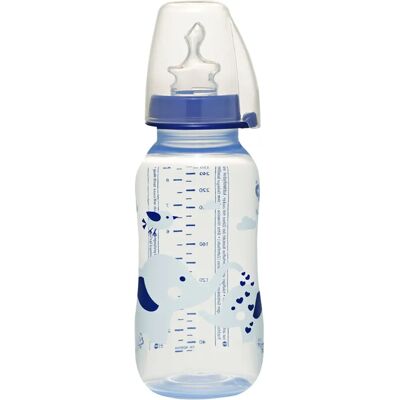 NIP - Trendy 250 ml - Blauw - PP - Baby Bottle NIP - Trendy 250 ml - Blauw - PP - Baby Bottle